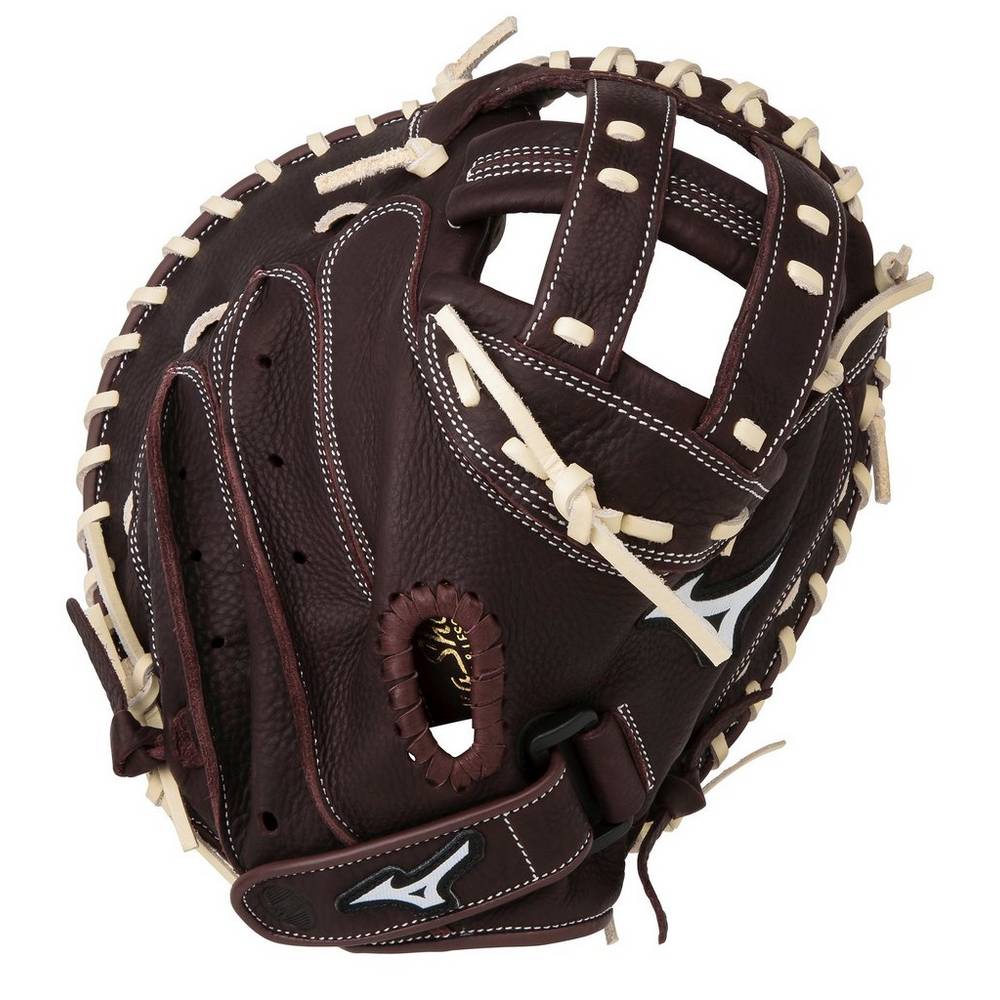 Catchers Mitt Mizuno Franchise Series Fastpitch 34" Mujer Cafe/Plateadas España XGRE-52780